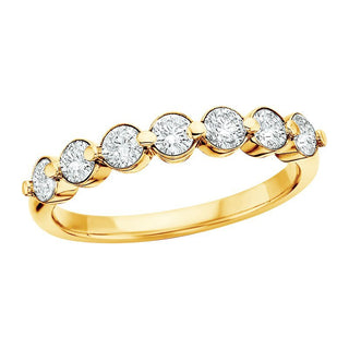 14K Yellow Gold Floating Diamond Ring