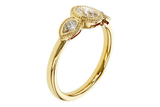 14K Yellow Gold 3-Stone Diamond Ring