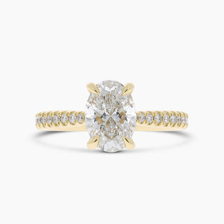 14K Yellow Gold ALTR Created Oval Diamond Engagement Ring