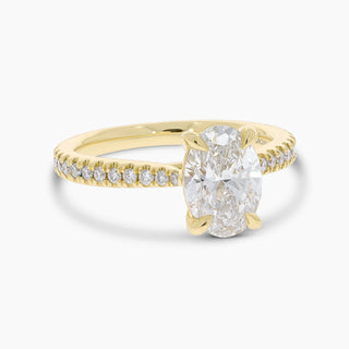 14K Yellow Gold ALTR Created Oval Diamond Engagement Ring