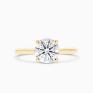 14K Yellow Gold ALTR Created Diamond Solitaire Engagement Ring