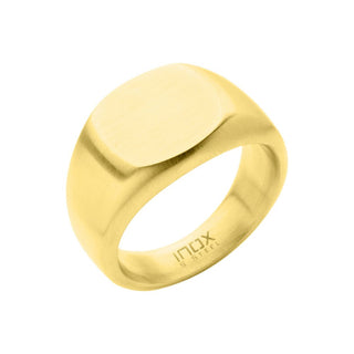 18K Gold IP Signet Ring