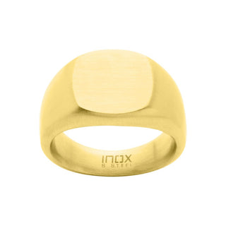 18K Gold IP Signet Ring
