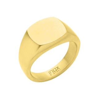 18K Gold IP Signet Ring