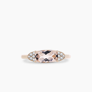 Morganite & Diamond 14K Rose Gold Ring