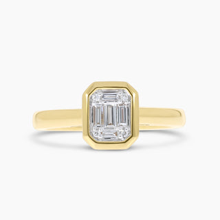 14K Bezel Set Diamond Baguette Ring