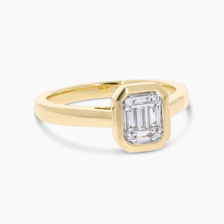 14K Bezel Set Diamond Baguette Ring