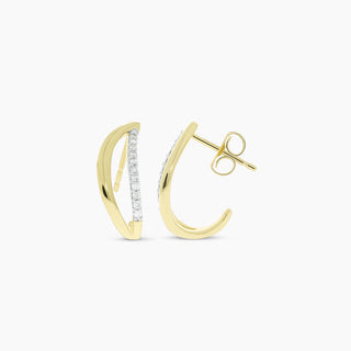 Sweeties Yellow Gold & Diamond Split Hoop Earrings