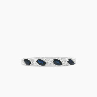 Marquise Sapphire & Diamond Ring
