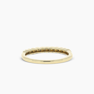 10K Yellow Gold Diamond Stackable Band