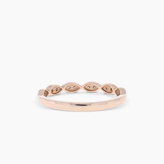 10K Rose Gold Diamond Stackable Band