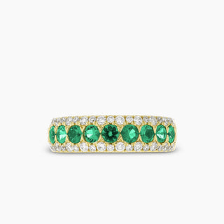 Emerald & Diamond 14K Yellow Gold Ring