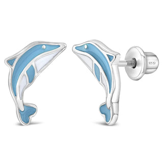 Sterling Silver Dolphin Earrings