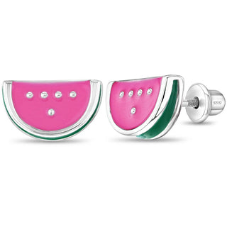 Sterling Silver Watermelon Earrings