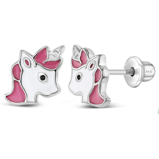 Sterling Silver Majestic Unicorn Earrings