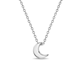 Sterling Silver Crescent Moon Necklace