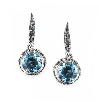 Kirsten Blue Topaz Drop Earrings