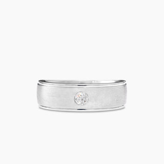 10K White Gold Round Diamond Band