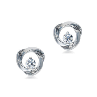 Sterling Silver ALTR Diamond Time and Eternity Earrings