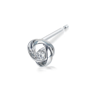 Sterling Silver ALTR Diamond Time and Eternity Earrings