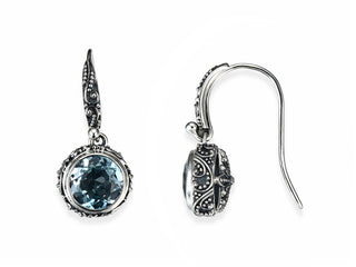 Kirsten Blue Topaz Drop Earrings