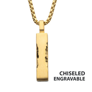 Matte 18K Gold IP Drop Necklace
