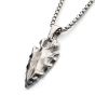 Brushed Stainless Steel Chisel Arrowhead Necklace