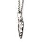 Brushed Stainless Steel Chisel Arrowhead Necklace