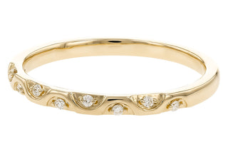 14K Yellow Gold Diamond Accented Band