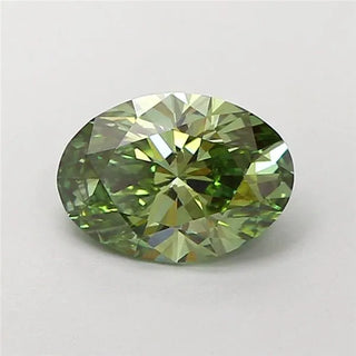 1.01ct Oval Lab Grown Diamond (Colour Fancy Vivid Green, Clarity VS1, IGI Certified)