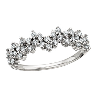 Diamond Zig Zag Ring in 14k white gold