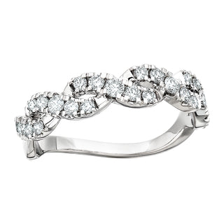 Diamond Twist Ring in 14k white gold