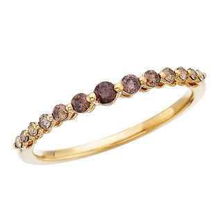 Desert Ombre Graduated Ring in 14k white gold