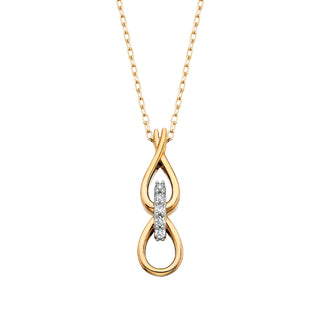 Diamond Loop Pendant in 14k yellow gold