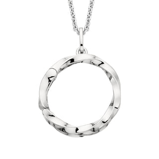 Twisted Round Charm Holder in sterling silver