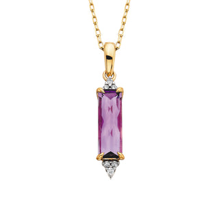 Amethyst Pendant in 10k yellow gold