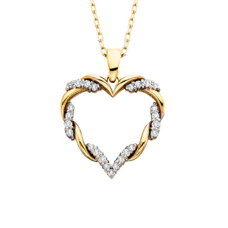 Diamond Twist Pendant in 10k yellow gold