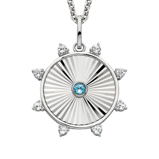 Radiant Topaz Pendant in sterling silver