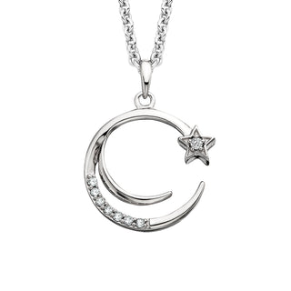 Diamond Comet Pendant in sterling silver