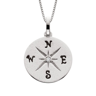 Compass Pendant in sterling silver