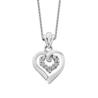 Diamond Pendant in 10k white gold