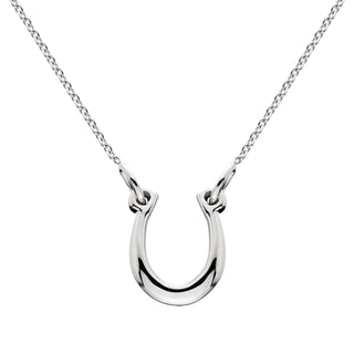 Horseshoe Necklace in 10k white gold