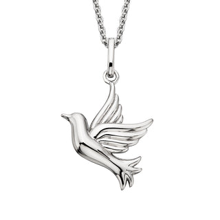 Dove in Flight Pendant in sterling silver