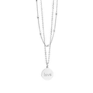Two Strand Love Necklace in sterling silver