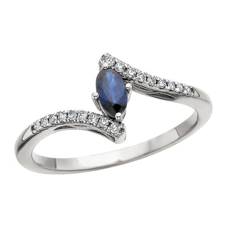 Bypass Created Sapphire Ring in gold