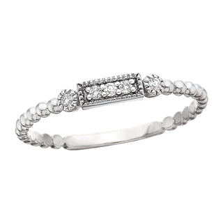 Diamond Stack Ring in 10k white gold