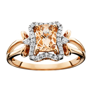 Morganite Ring in 14k rose gold
