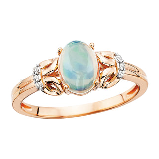 Opal Ring in 10k rose gold