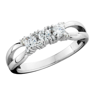 Anniversary Ring in 14k white gold with diamonds