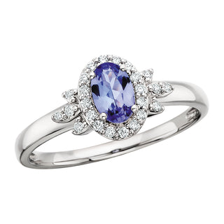 Tanzanite Ring in 14k white gold